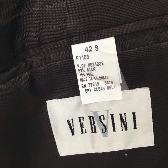 Silk and wool blend two button Versini sports coat Size 42 Short - Picture 7 of 9